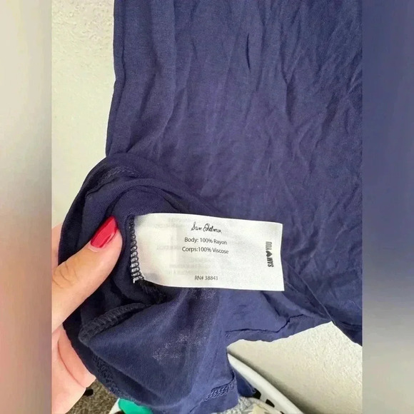 Sam Edelman Women's Cold Shoulder Tee Athletic Blue - Picture 4 of 7